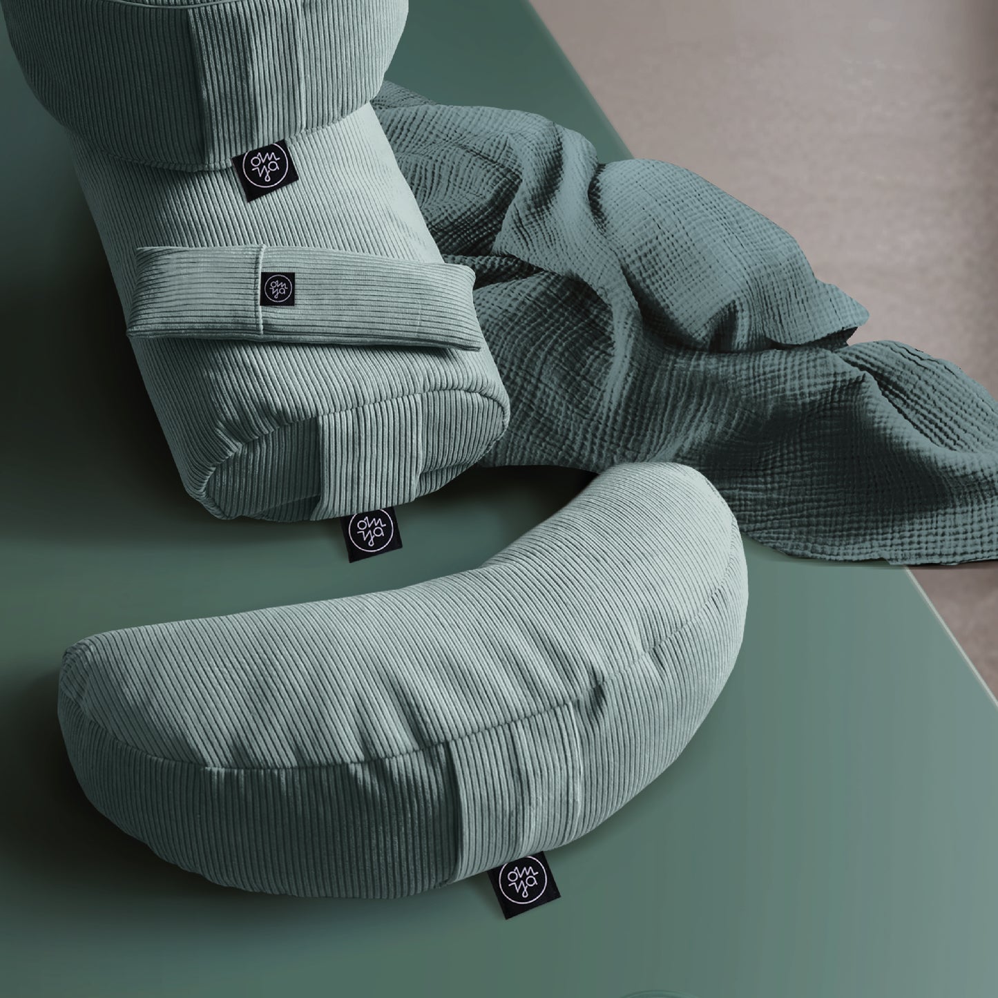 Shavasana Decke - Aqua Musselin